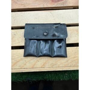 Antique Folding Pouch– Black Rubberized-ALLEN ELECTRICAL EQUIPMENT
